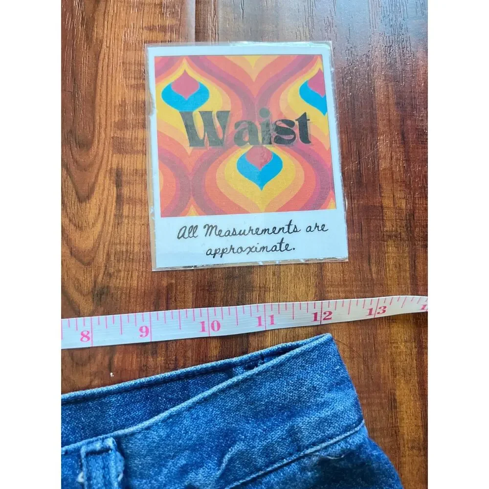 Vintage Womens Handmade Patchwork Quilted Jeans Sz 5 High Waist 24 Cowgirl Boho - Picture 9 of 11